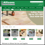 Screen shot of the Allisons Services & Supplies Ltd website.