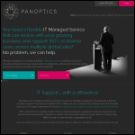Screen shot of the Panoptics Global Ltd website.