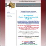 Screen shot of the Just4dogs Ltd website.