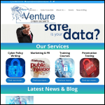 Screen shot of the Venture Cyber Security Ltd website.