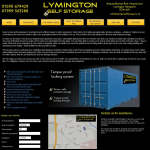 Screen shot of the Lymington Self Storage Ltd website.