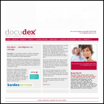 Screen shot of the Docudex Ltd website.
