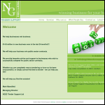 Screen shot of the Ng23 Tender Support Ltd website.