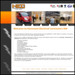 Screen shot of the Hammond Electrical Contractors (Nw) Ltd website.
