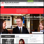 Screen shot of the Beacon Community College Academy Trust website.