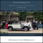 Screen shot of the Finest Wedding Cars Ltd website.