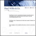 Screen shot of the Paul Wilks & Co Ltd website.