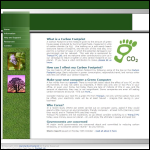 Screen shot of the Zero Carbon House Ltd website.