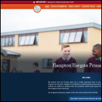 Screen shot of the Hampton Primary School Academy website.