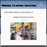 Screen shot of the Winner Staffing Ltd website.