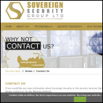 Screen shot of the Sovereign Security Midlands Ltd website.