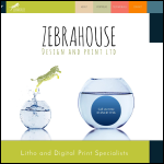 Screen shot of the Zebrahouse Design & Print Ltd website.
