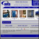 Screen shot of the Mobile Toilet Services Ltd website.