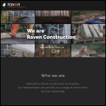 Screen shot of the Raven Construction Ltd website.