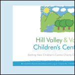 Screen shot of the Hill Valley & Vale Children's Centres website.