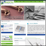 Screen shot of the Medentra Ltd website.
