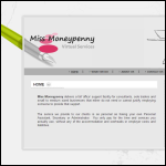 Screen shot of the Miss Moneypenny Consulting Ltd website.