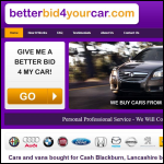 Screen shot of the Betterbid4yourcar.com Ltd website.