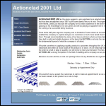 Screen shot of the Actionclad 2001 Ltd website.