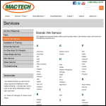 Screen shot of the Mac Qc Inspection Services Ltd website.