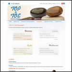 Screen shot of the Top 2 Toe Nails & Beauty Ltd website.