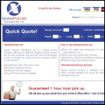 Screen shot of the Xpress Parcels Distribution Ltd website.