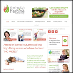 Screen shot of the The Health Heroine Ltd website.