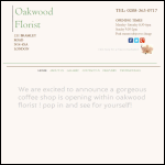 Screen shot of the Oakwood Florist Ltd website.