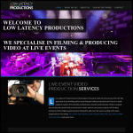 Screen shot of the Low Latency Productions Ltd website.