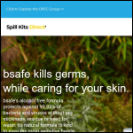 Screen shot of the Spill Kits Direct website.