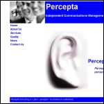 Screen shot of the Percepta Consulting website.