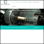Screen shot of the New Century Machinery website.