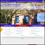 Screen shot of the Long Bennington Church of England Academy website.