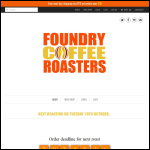 Screen shot of the Foundry Coffee Roasters Ltd website.