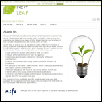 Screen shot of the New Leaf Asp Ltd website.