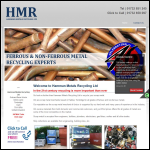 Screen shot of the Hamman Metals Recycling Ltd website.