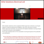 Screen shot of the Brite Solutions Electrical Ltd website.
