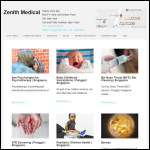 Screen shot of the The Zenith Clinic Ltd website.