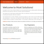 Screen shot of the Mcet Solutions Ltd website.