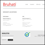 Screen shot of the Bruhati Technologies Ltd website.