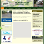 Screen shot of the Bookham Community Association website.