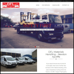 Screen shot of the DFL Material Handling website.