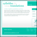 Screen shot of the Clear Translations Ltd website.