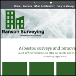 Screen shot of the Ranson Surveying Ltd website.