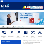 Screen shot of the 1st Gas Servicing Ltd website.
