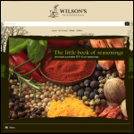 Screen shot of the Wilsons Seasonings Ltd website.