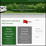 Screen shot of the Heartland Way Caravans Ltd website.