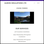 Screen shot of the Albion Installations Ltd website.