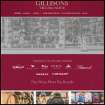Screen shot of the Gillisons Lancaster Ltd website.