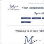 Screen shot of the M-Tech Printers Ltd website.